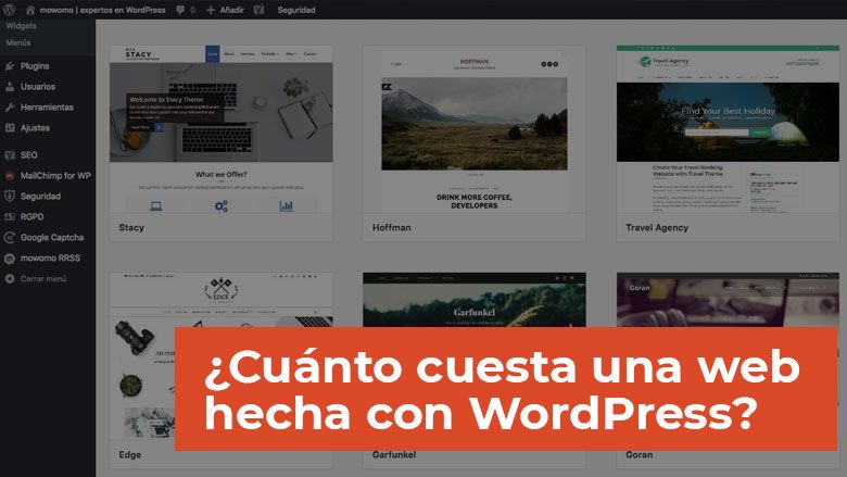 Cuánto cuesta una web hecha con WordPress