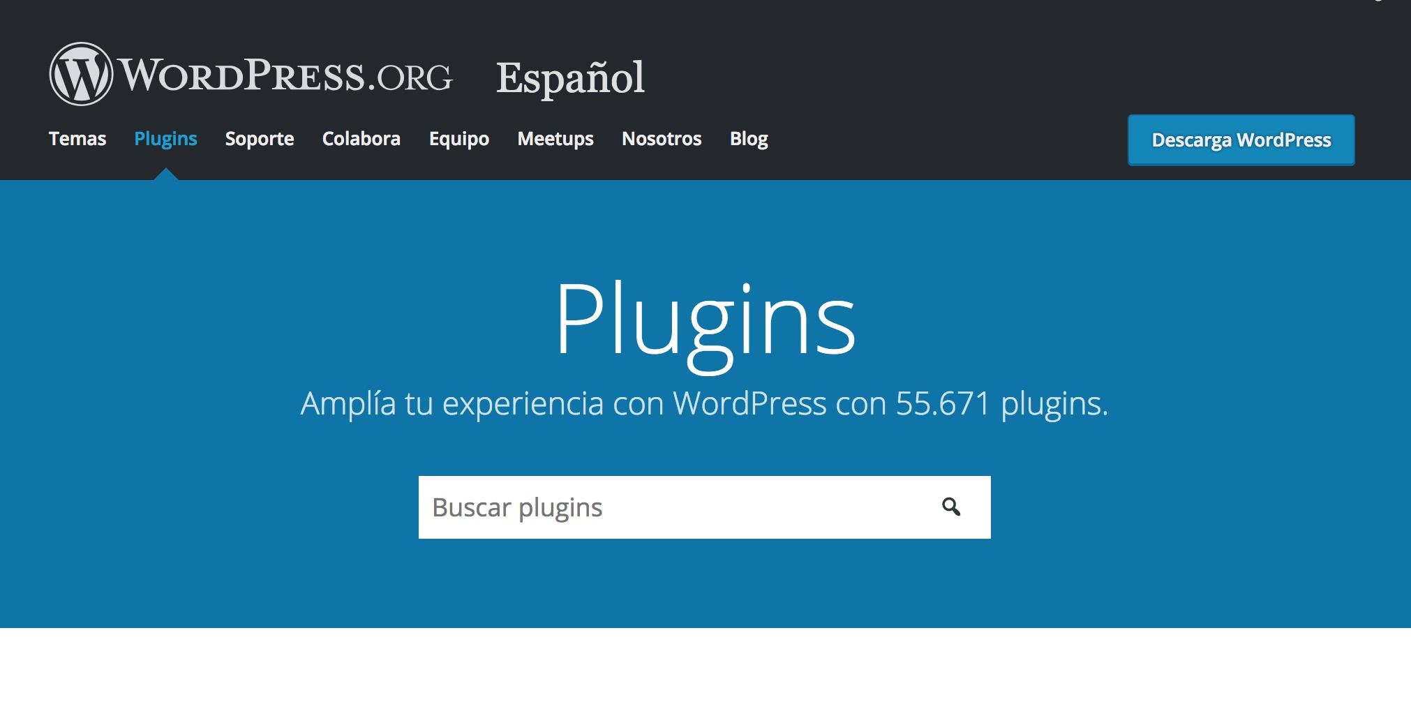 Repositorio oficial plugins WordPress