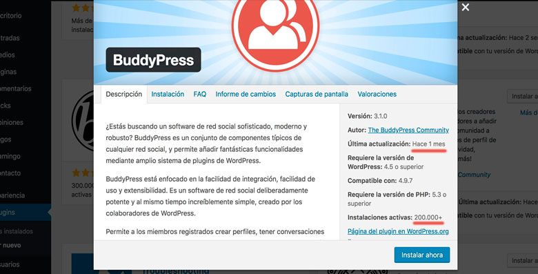 Vista previa plugin WordPress