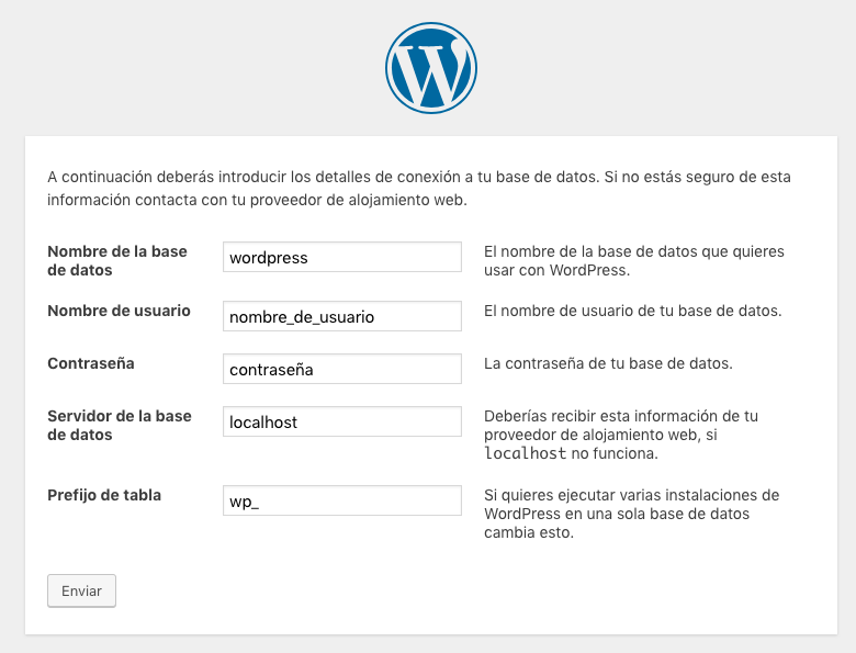 instalar WordPress