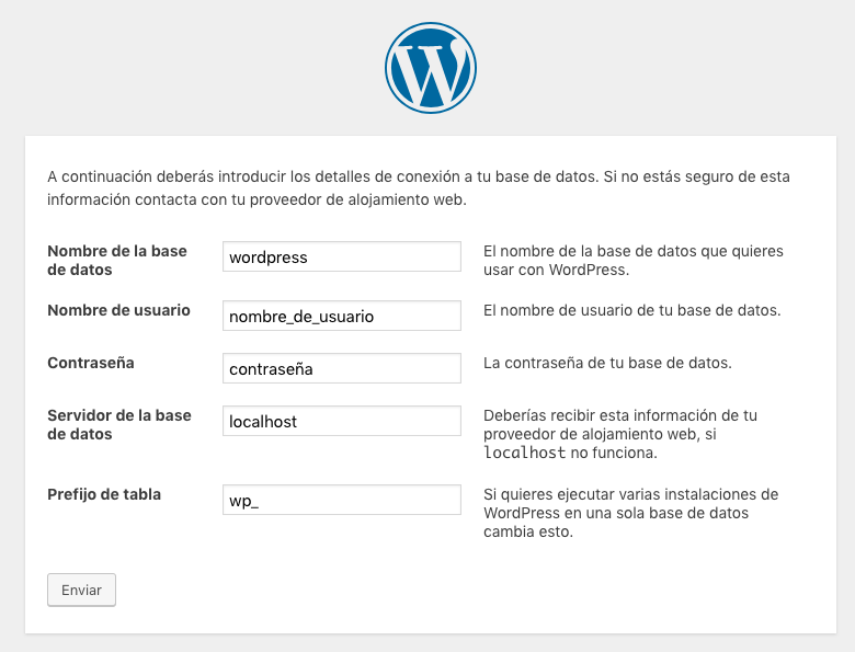 install wordpress