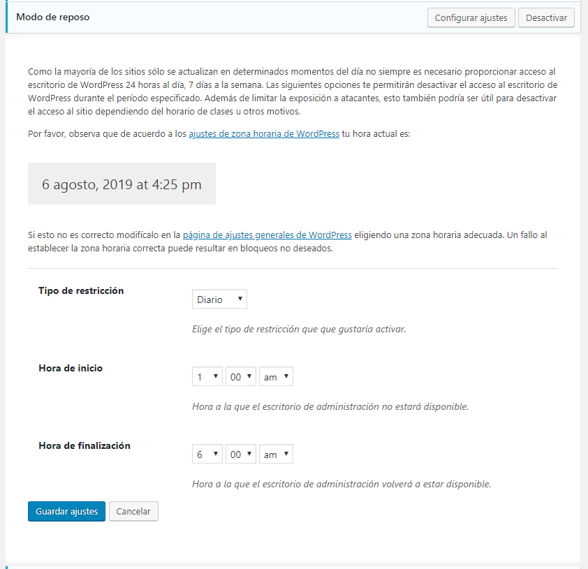 Configure Ithemes 2019 - standby mode