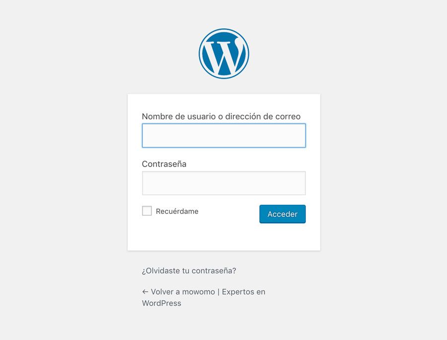 login to WordPress