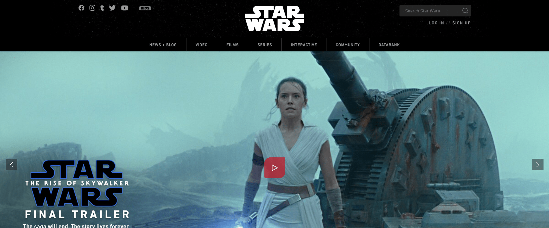 5 Famous Websites Made with WordPress 4 Star war with WordPress