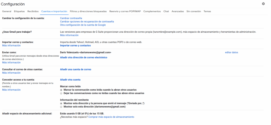 Recibir correo corporativo en dirección de Gmail