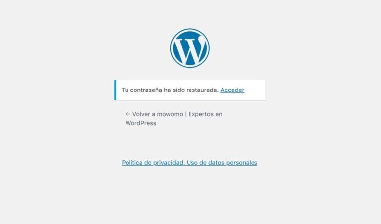 Recuperar la contraseña de WordPress