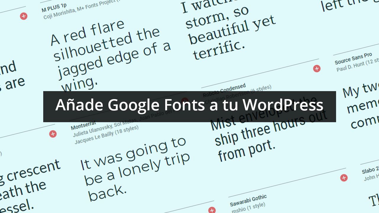 Cómo añadir Google Fonts a WordPress