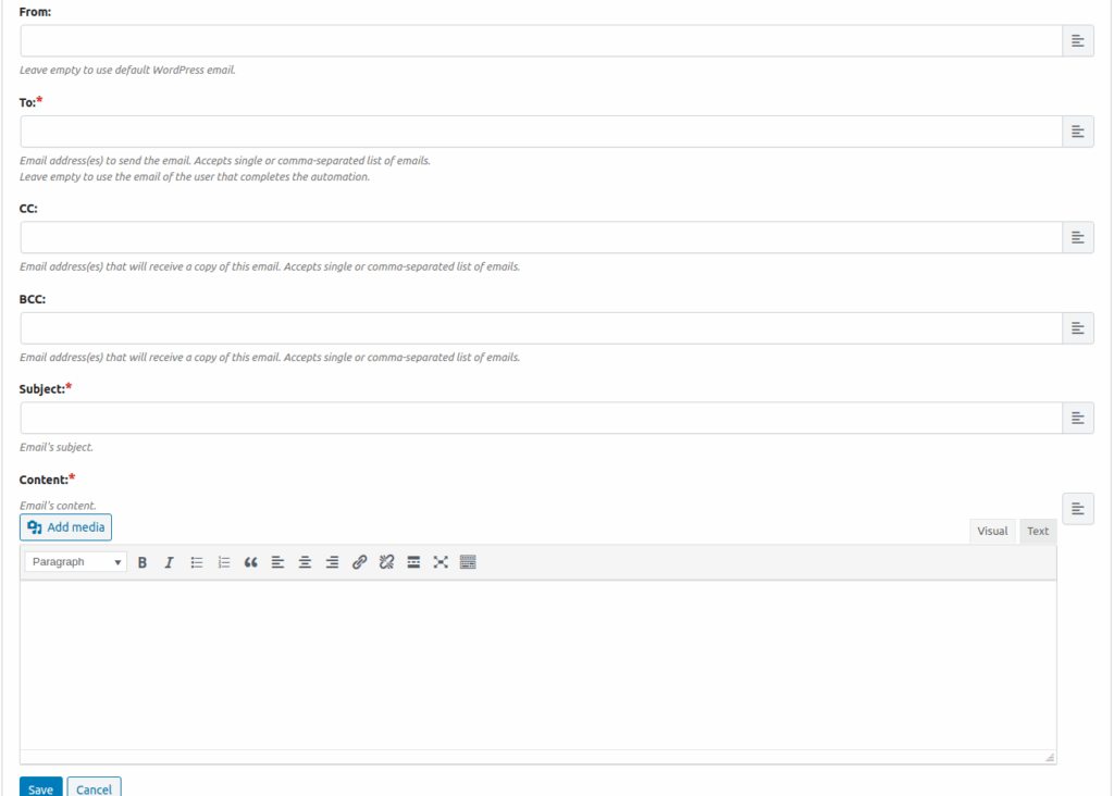 personalizando campos en automatorWP