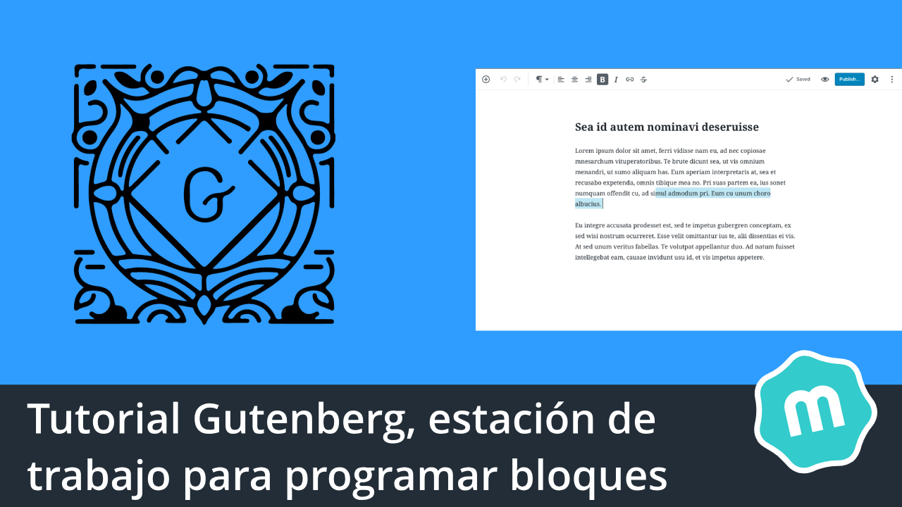 Tutorial Gutenberg, estación de trabajo para programar bloques